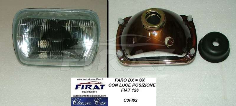 FARO FIAT 126 - 127 - 128 - 900 T CON POSIZ.